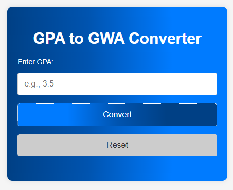 GPA to GWA converter SS1
